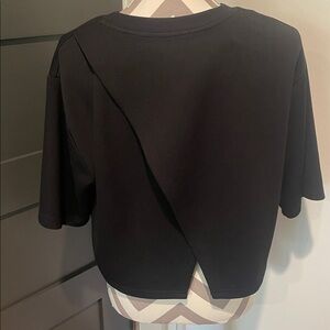 P Cill Athletic Black Open Back Luxury Sweatshirt Size XS